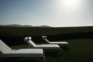 BOREA - Recliner sun lounger with castors by B&B Italia Outdoor - view 3